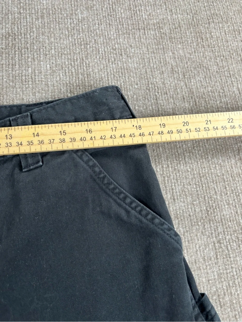 Carhartt Pants Mens 36x30 Black Relaxed Fit Canvas Carpenter Work B324-BLK